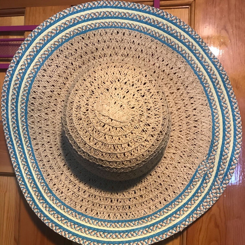 BCBG Floppy Straw Sun Hat